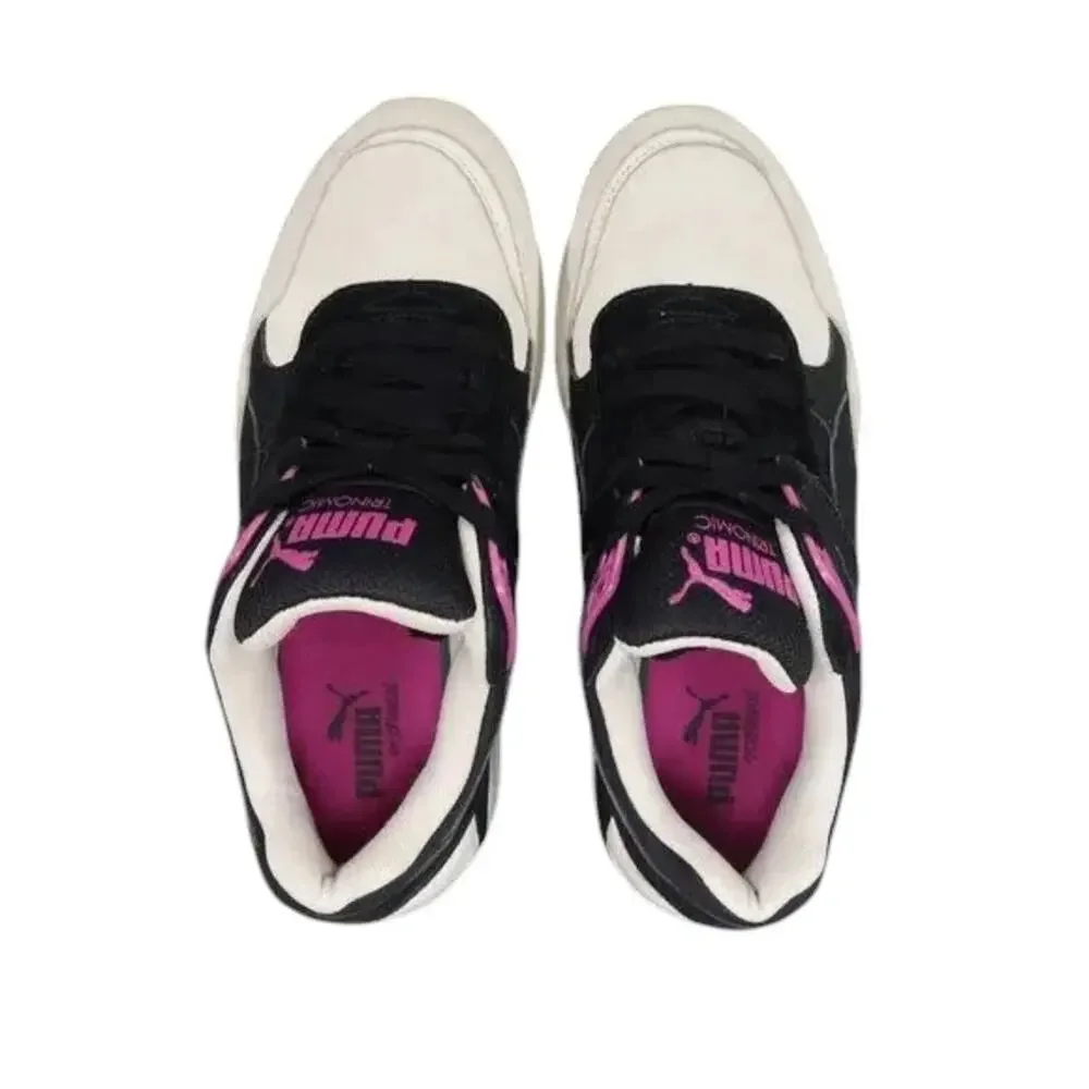Puma Shoes Womens 6.5 Athletic Trainer Leather Blocks Stripes Trinomic Sneakers